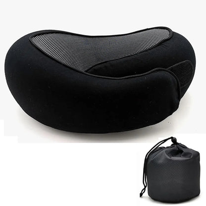 Travel Neck Pillow Memory Foam U-shaped Pillow Snail Style Travel Neck Support Portable Adjustable Soft Noon Break Sleep Pillows